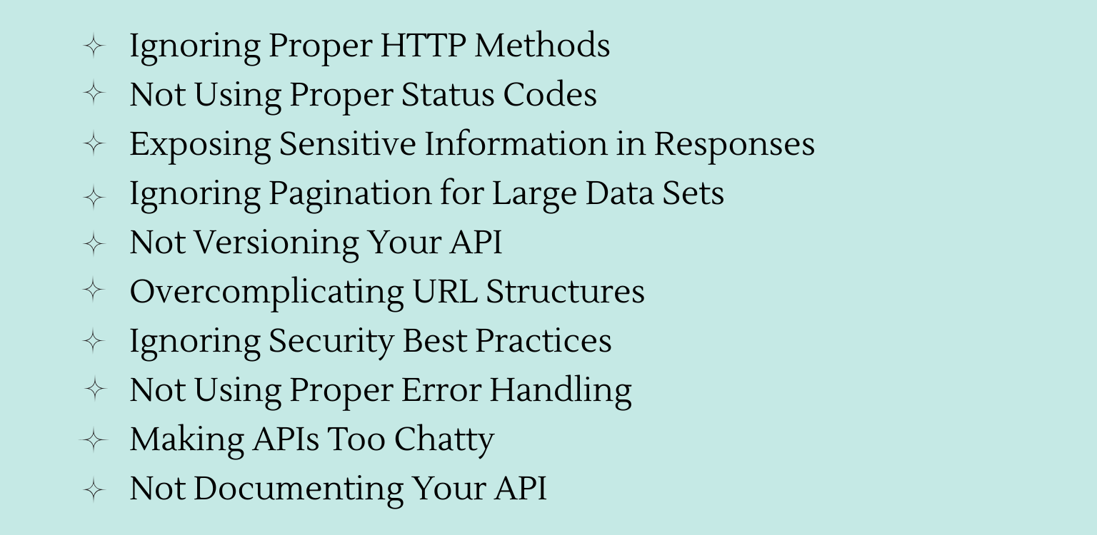 10 Common RESTful API Mistakes to Avoid infographic